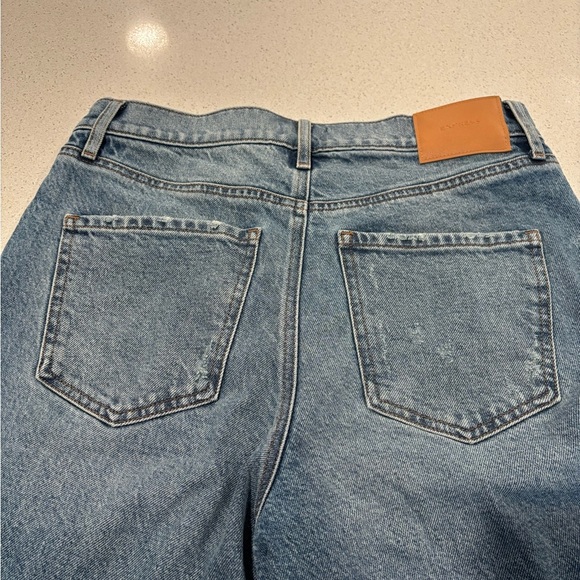 Express Blue Straight Distressed Jeans, size 8 - Picture 5 of 10